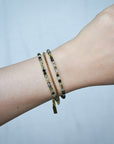 Shanine Bracelet | Prehnite with Black Tourmaline