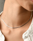 Lorelai 2mm Snake Necklace | Silver