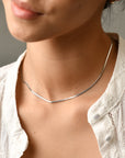 Lorelai 2mm Snake Necklace | Silver