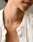 Carrey Hammered Necklace | Silver