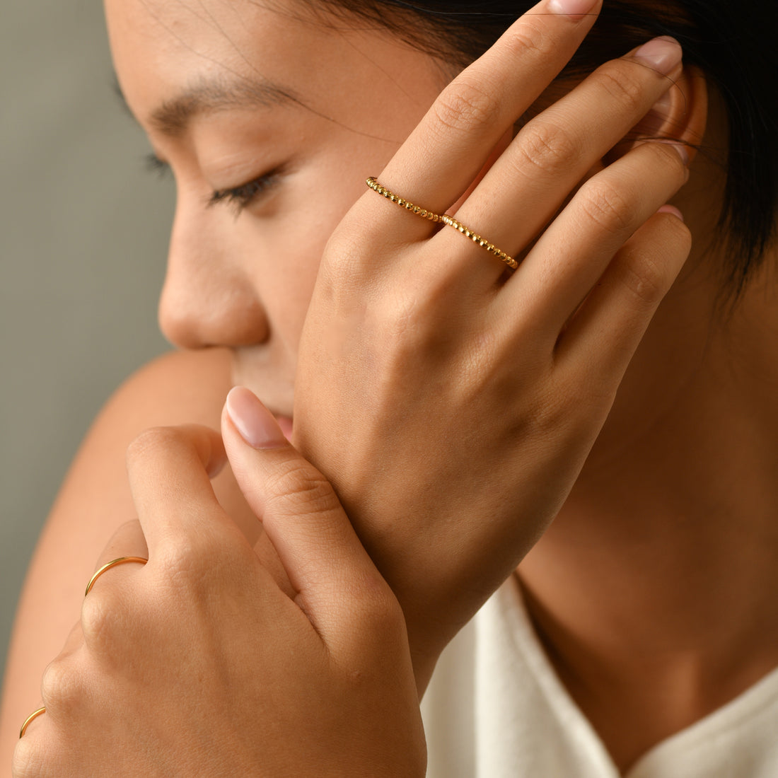 Allison Beaded Ring | Gold