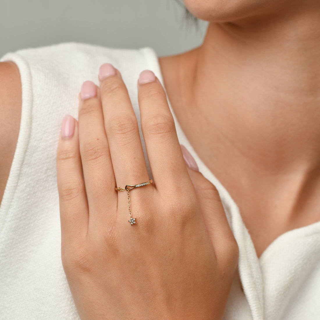 Reese Open Star Ring