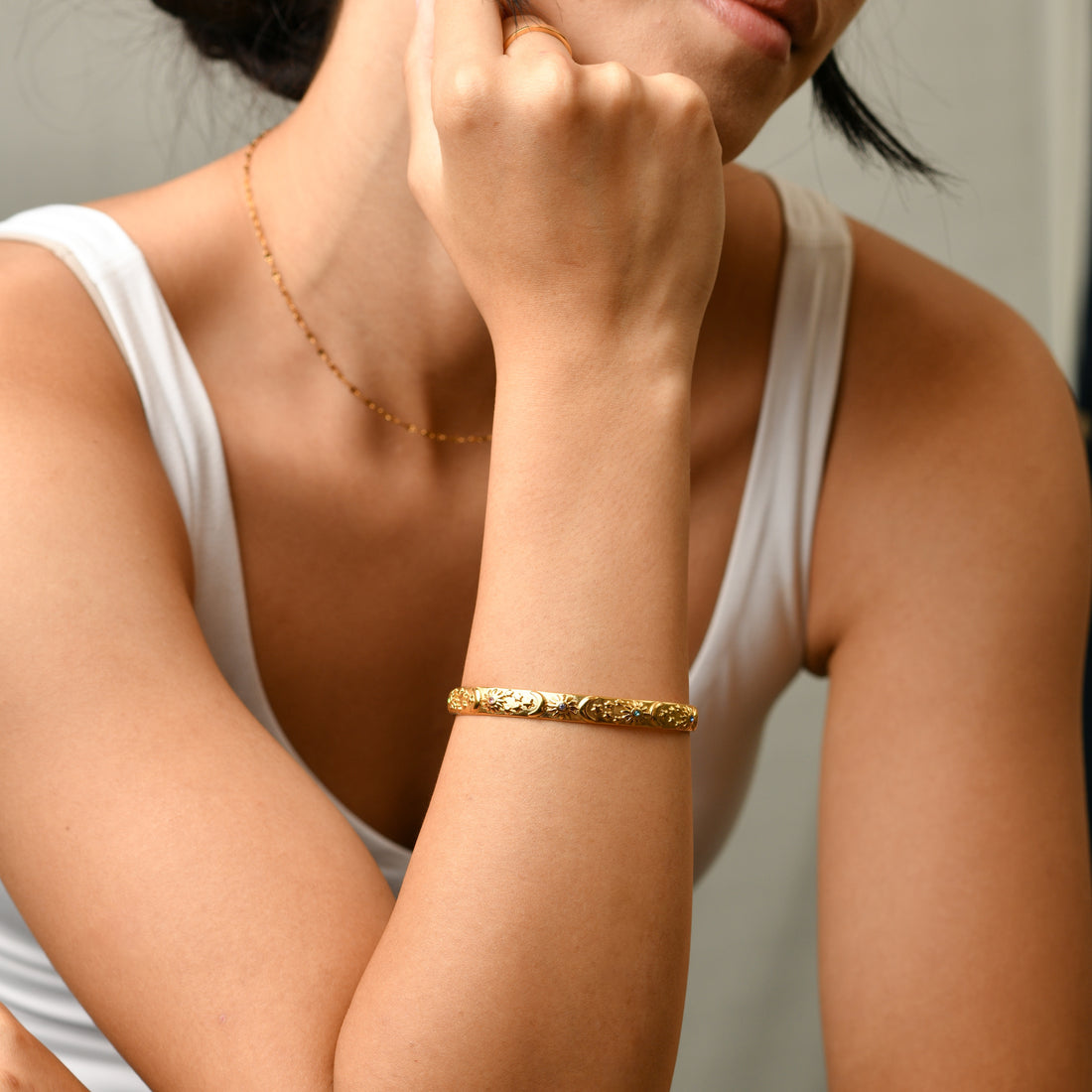 Devon Colortura Cuff Bangle | Gold