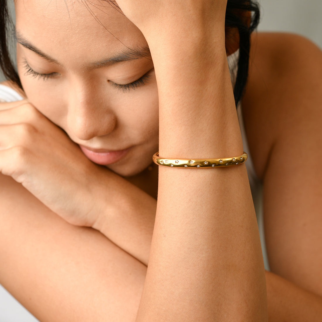 Rosaline Star Cuff Bangle | Gold