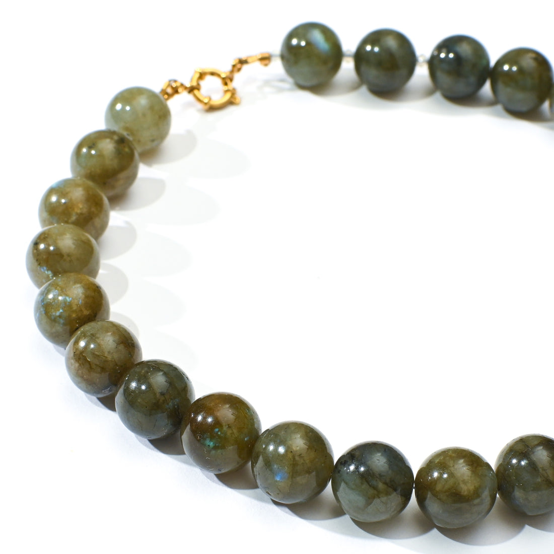 Michelle Giant Labradorite Choker | Charm Clasp