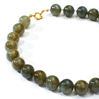 Michelle Giant Labradorite Choker | Charm Clasp
