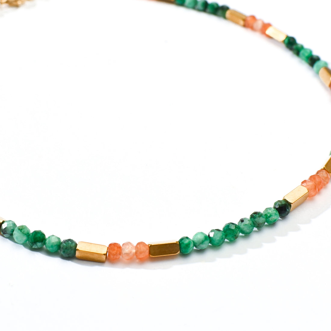 Aanya Green Labradorite+Sunstone Necklace