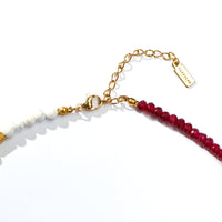 Kendra White Howlite+Red Chalcedony Necklace