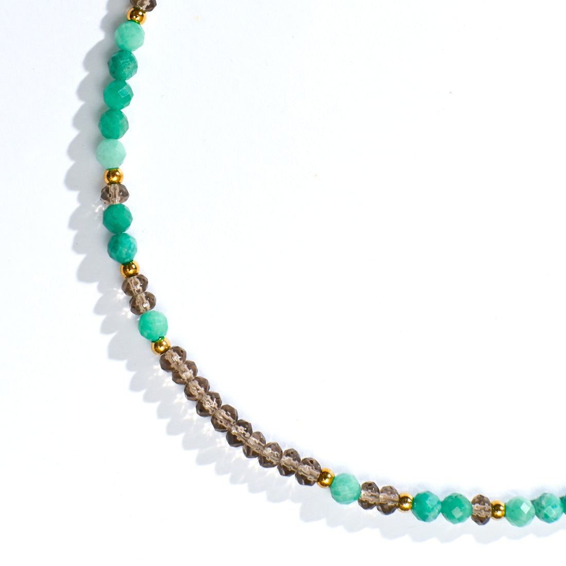 Veda Amazonite+Brown Chalcedony Necklace