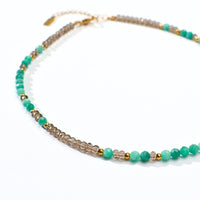 Veda Amazonite+Brown Chalcedony Necklace