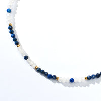 Marina Lapis Lazuli+White Chalcedony Necklace