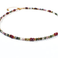 Iliana Tourmaline+Burgundy Chalcedony Choker