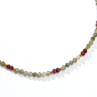 Cosmia Labradorite+Burgundy Chalcedony Choker