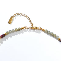 Cosmia Labradorite+Burgundy Chalcedony Choker