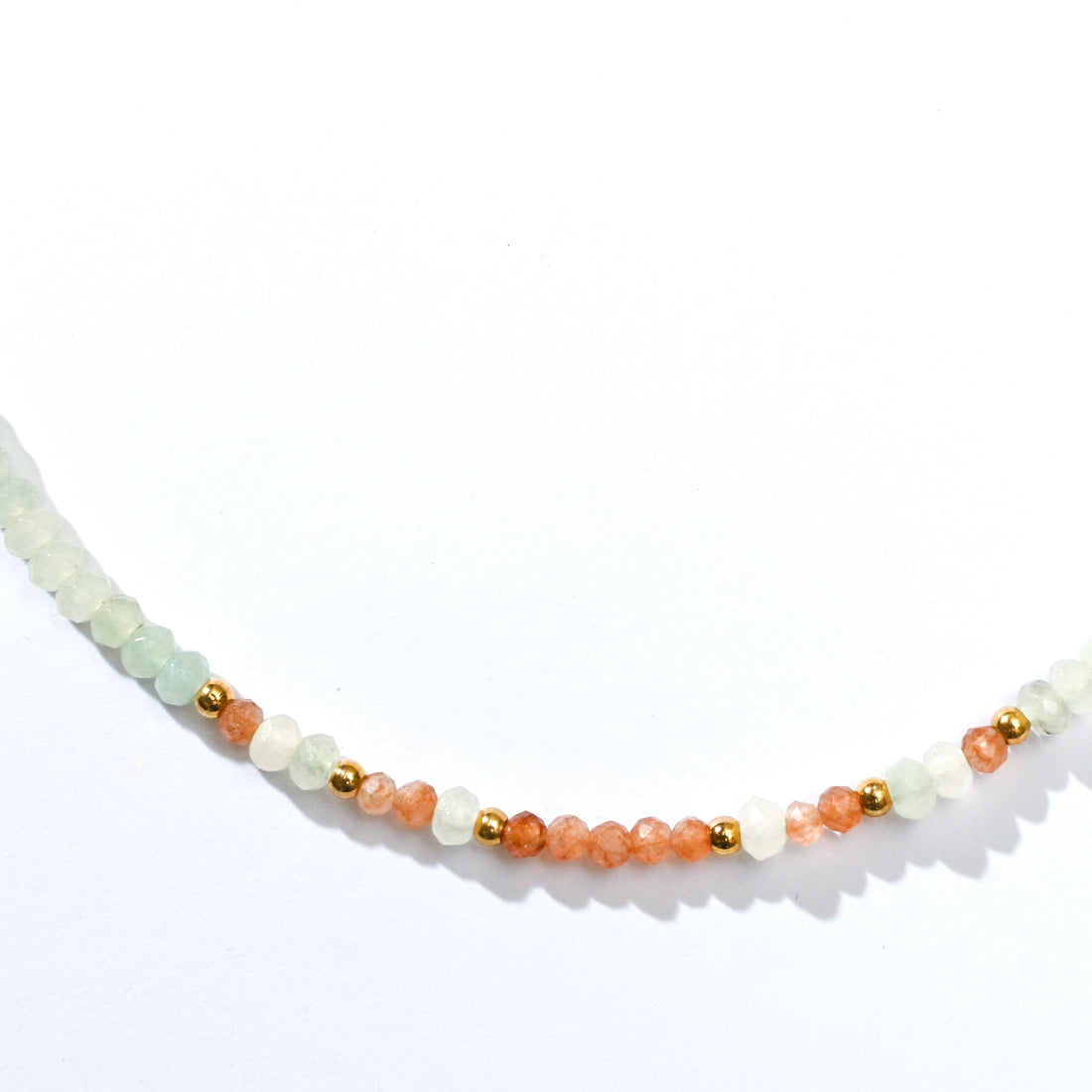 Cadence Mint Chalcedony+Sunstone Choker