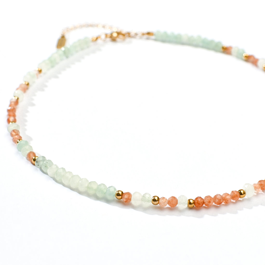 Cadence Mint Chalcedony+Sunstone Choker