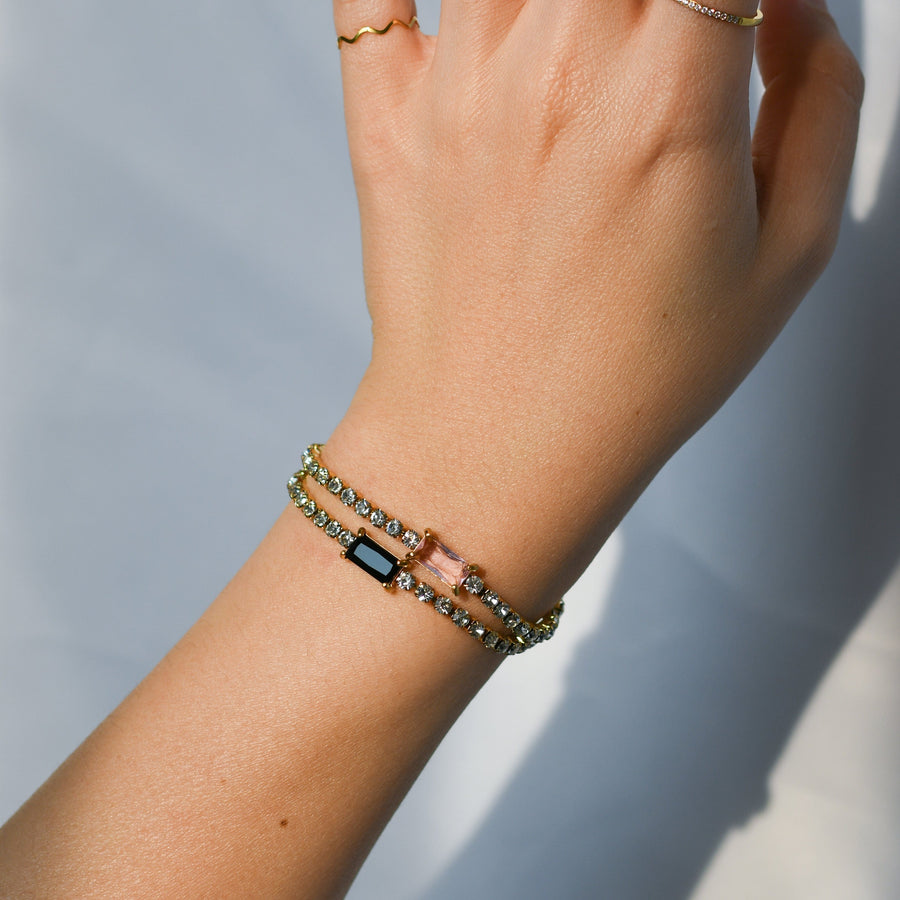 Peyton Tennis Bracelet | Pink