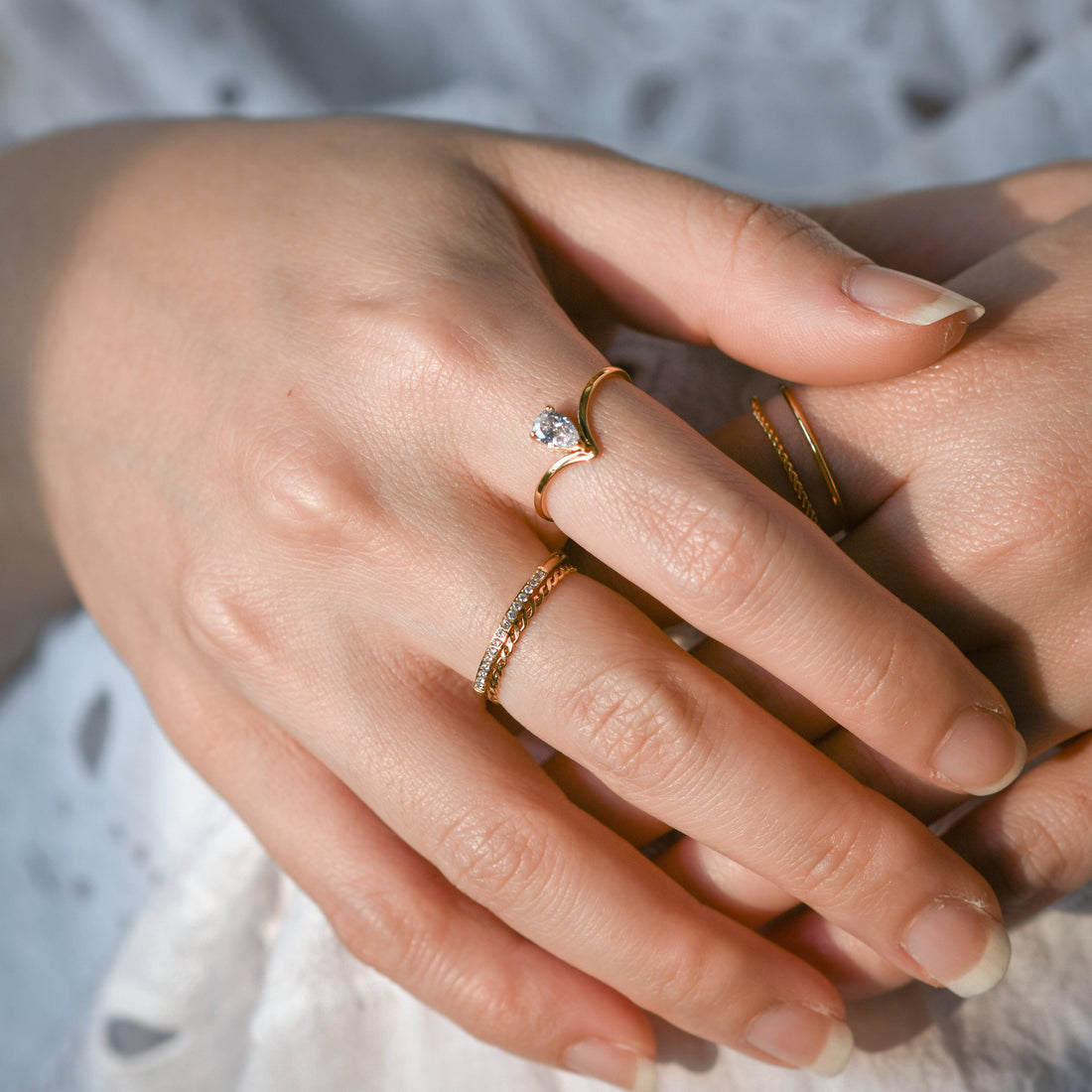 Statement teardrop ring discount