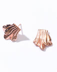 Tara Draped Studs | Rose Gold