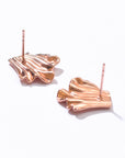 Tara Draped Studs | Rose Gold