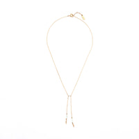 Surena Bow-Tie Lariat Necklace | Amazonite