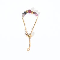 Jovie Adjustable Ring | Tourmaline+Chalcedony