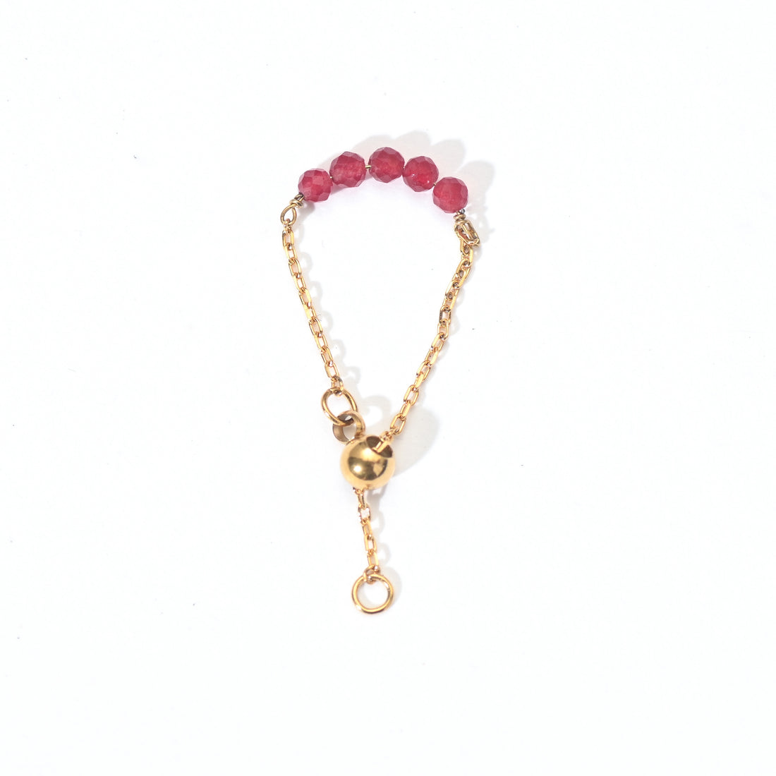 Jovie Adjustable Ring | Red Quartz