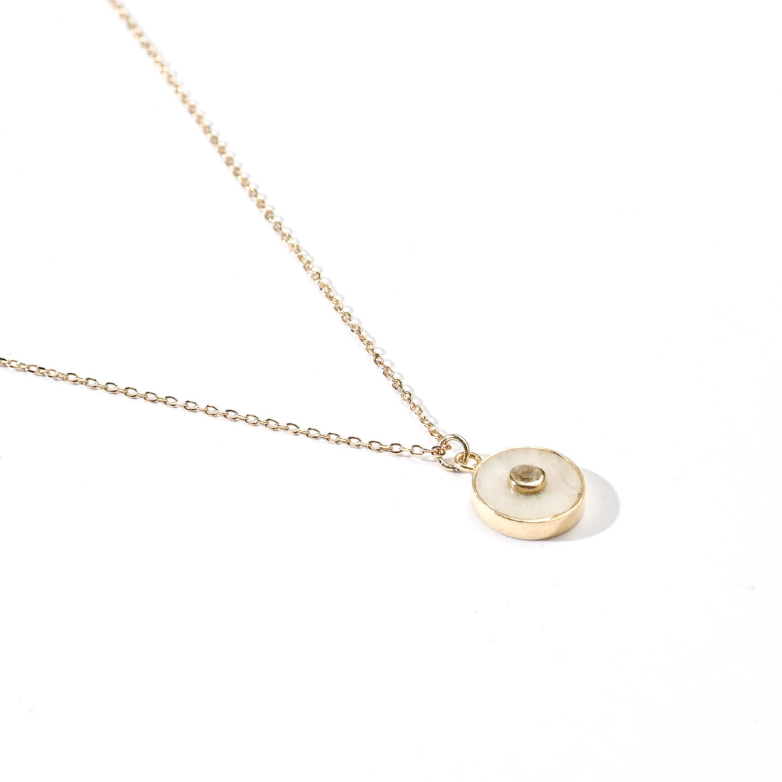 Theia Coin 6.5 carat Moonstone with White Topaz (S925)