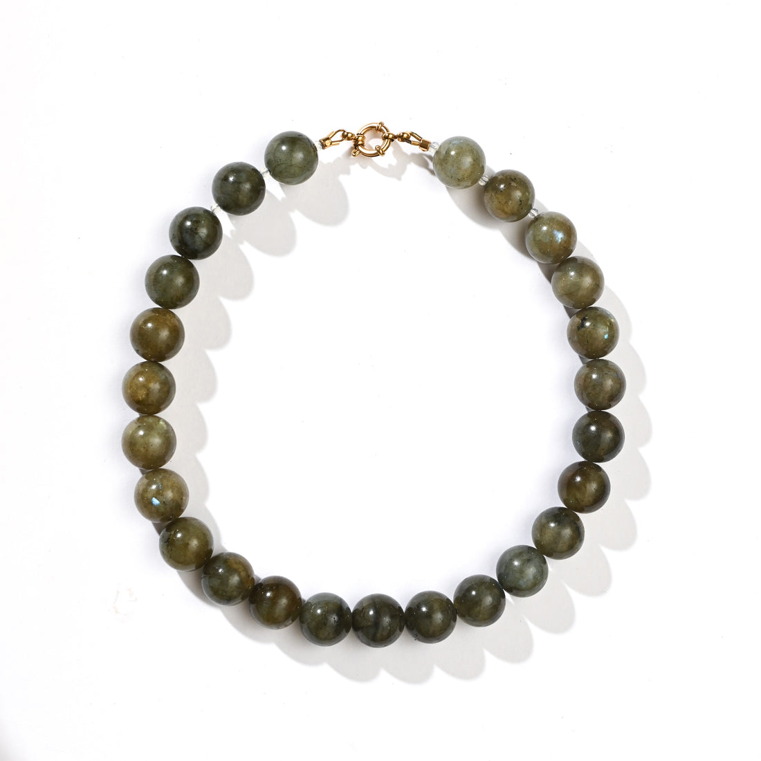 Michelle Giant Labradorite Choker | Charm Clasp