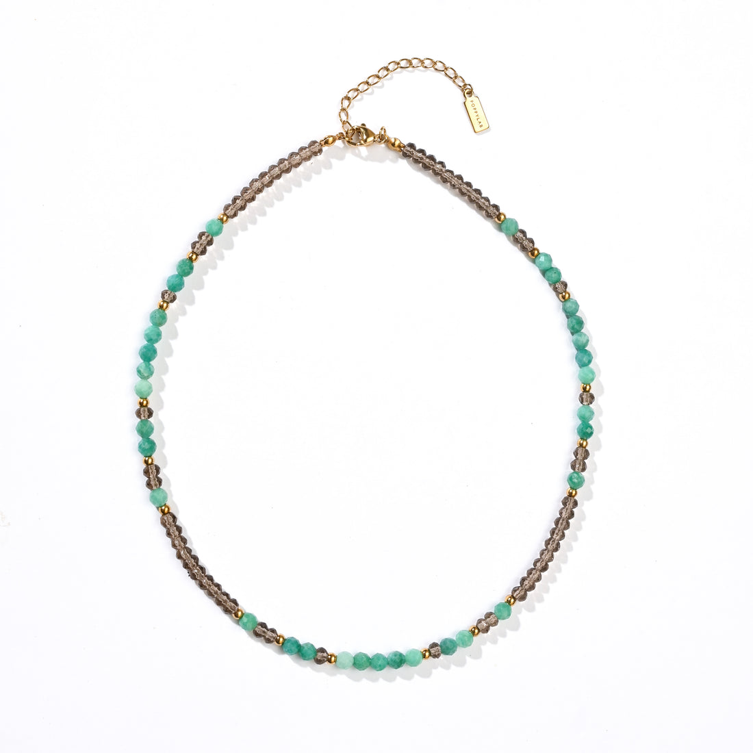 Veda Amazonite+Brown Chalcedony Necklace