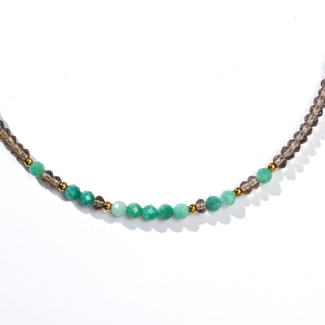 Veda Amazonite+Brown Chalcedony Necklace