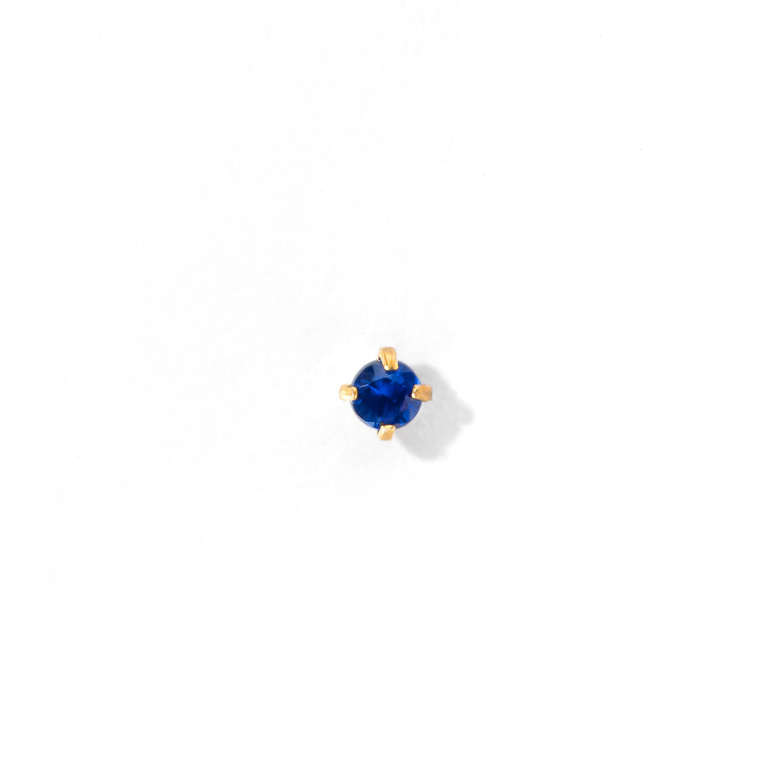 Chelle Mini 2mm Flatback Earring |Sapphire Gold