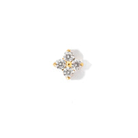 Sweet Orkid Flatback Earring | Clear Gold