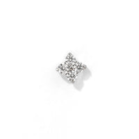 Sweet Orkid Flatback Earring | Clear Silver