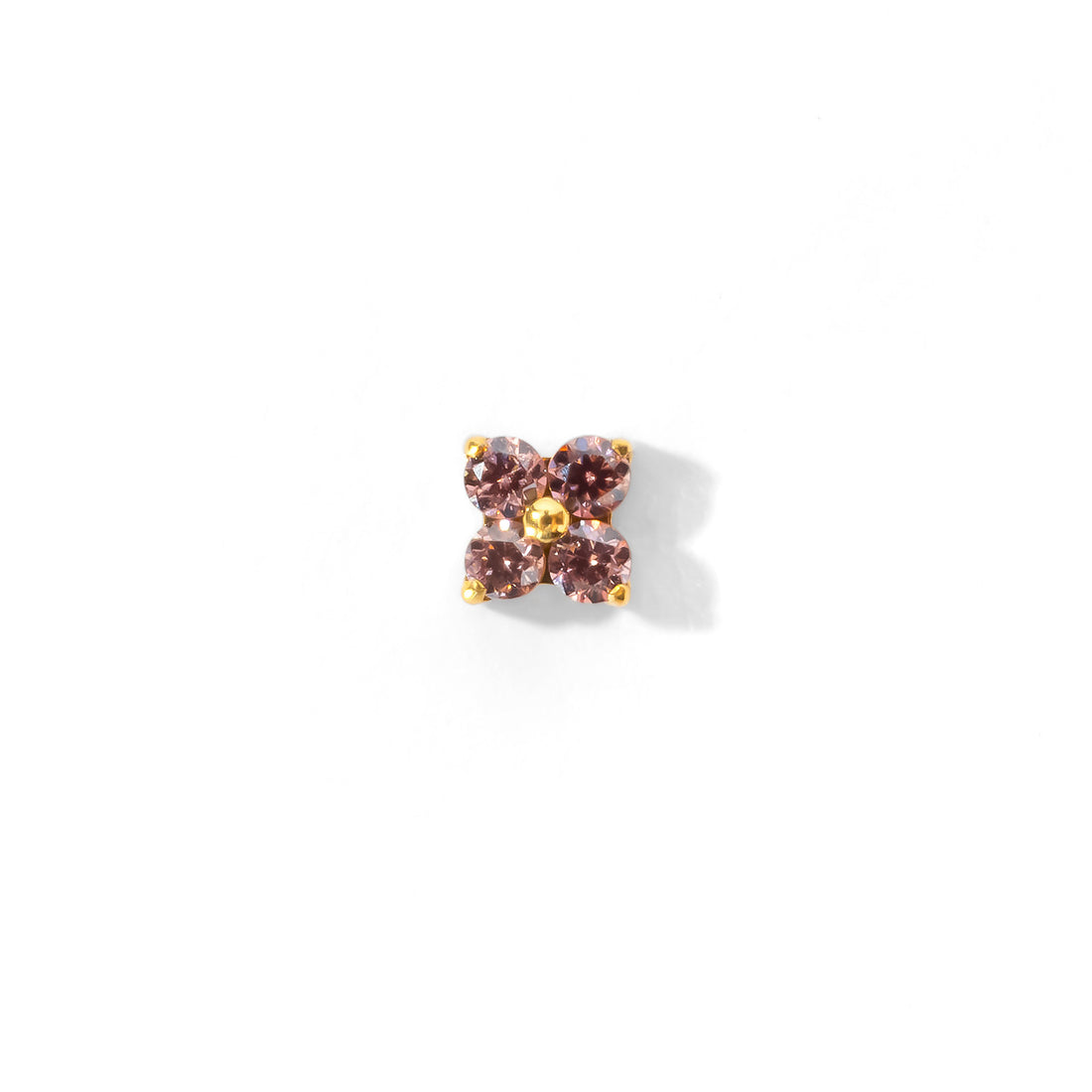 Sweet Orkid Flatback Earring | Mauve Gold