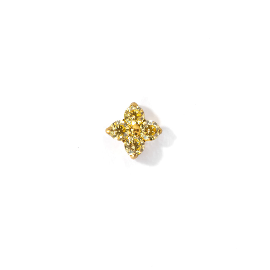 Sweet Orkid Flatback Earring | Yellow Gold