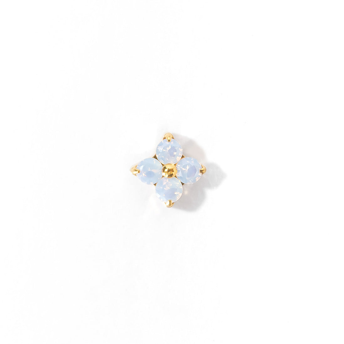 Sweet Orkid Flatback Earring | Opalite Gold