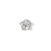 Meadow Flower Flatback Earring | Clear Silver