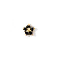 Meadow Flower Flatback Earring | Black Gold