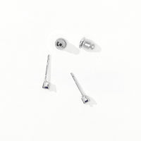 Sloane 3mm Studs | Silver Sapphire