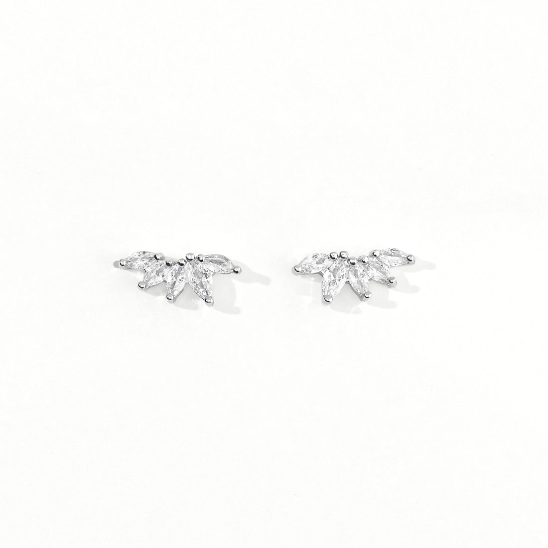 Inda Studs | Silver Clear