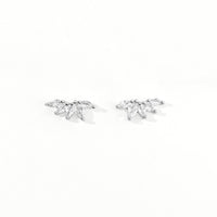 Inda Studs | Silver Clear