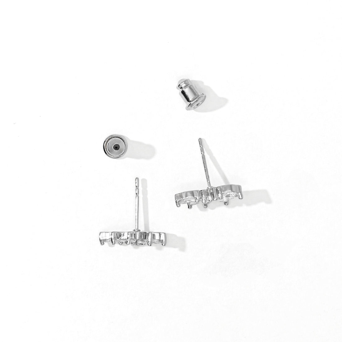 Inda Studs | Silver Clear