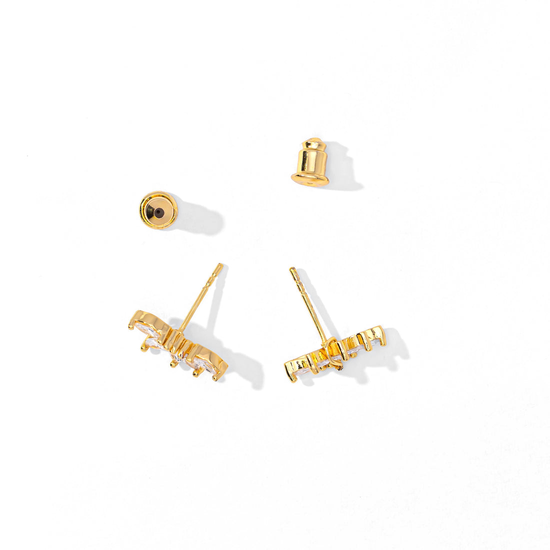 Inda Studs | Gold Clear