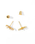 Inda Studs | Gold Clear