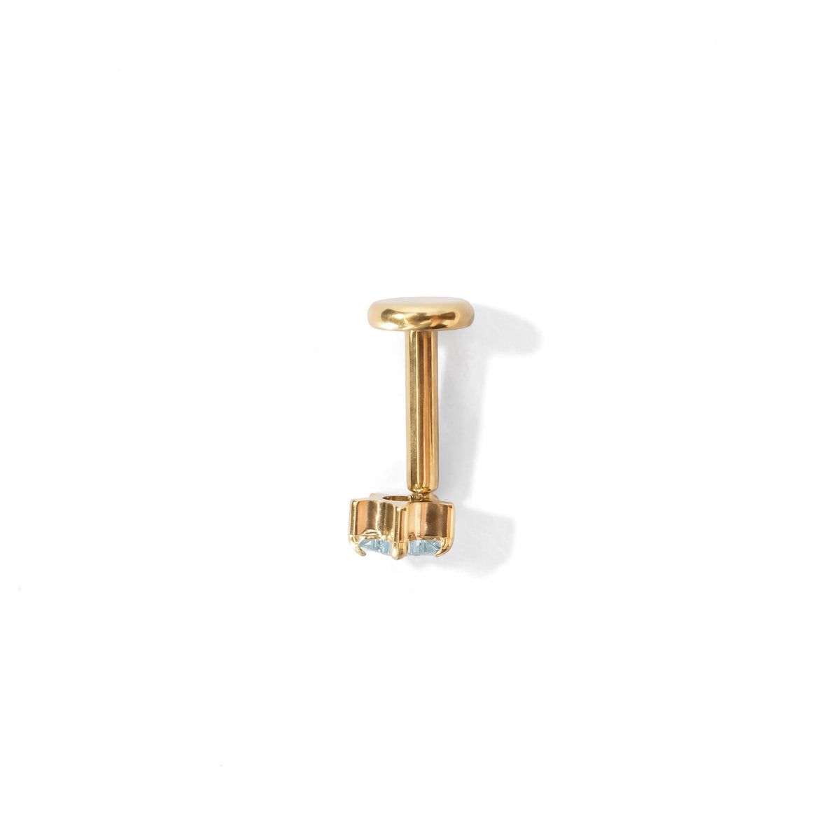 Nova Star Flatback Earring | Sky Blue Gold