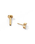 Nova Star Flatback Earring | Clear Gold