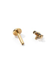 Meadow Flower Flatback Earring | Black Gold