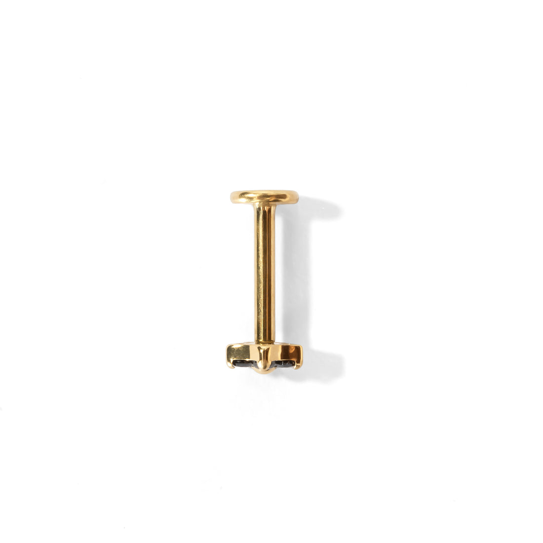 Meadow Flower Flatback Earring | Black Gold