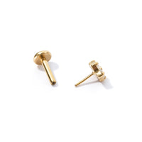 Meadow Flower Flatback Earring | Clear Gold